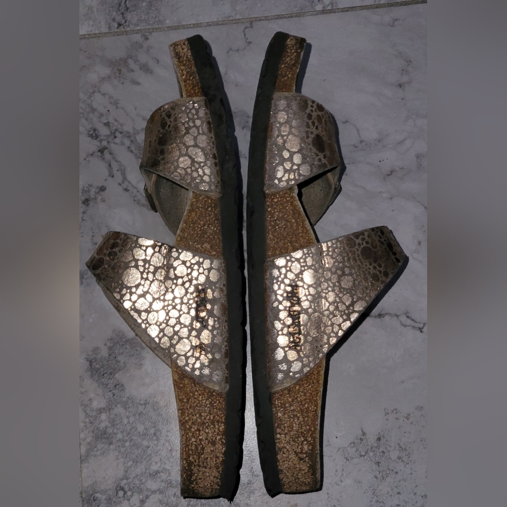 Birkenstock Arizona Metallic Stone Bronze Copper Sz 41 - Picture 6 of 11